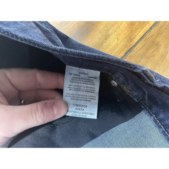 Wrangler Retro Slim Boot Cut Stretch Jeans Mens Size 42X32 Dark Wash - Picture 5 of 9